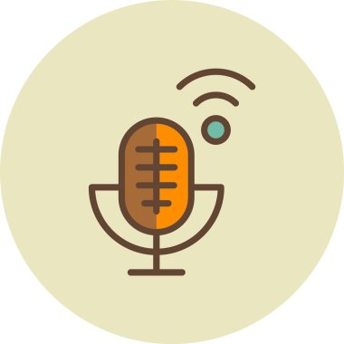 mikrofon simgesi vektör illüstrasyonu