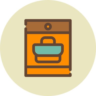 Bir torba simgesinin vektör illüstrasyonu