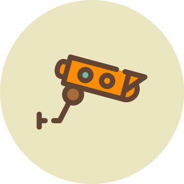 Bir kamera simgesinin vektör illüstrasyonu