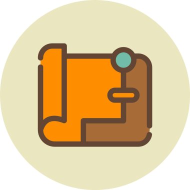 Harita PIN düz simgesi, vektör, illüstrasyon