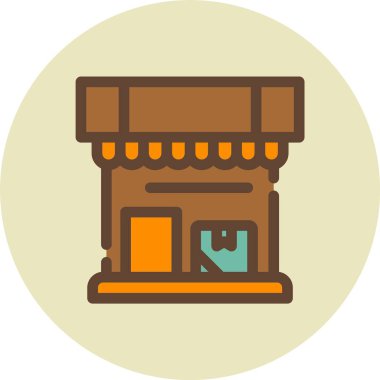 Bina. Web simgesi basit illüstrasyon