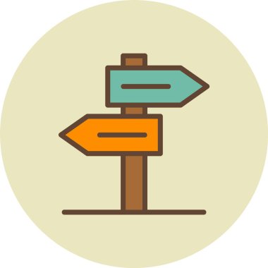 Yol işareti simgesi. vektör illüstrasyonu