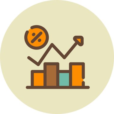 vektör raporu düz simgesi