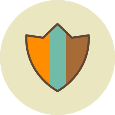 Kalkan simgesinin vektör illüstrasyonu