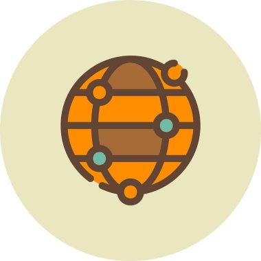 Dünya simgesinin vektör illüstrasyonu