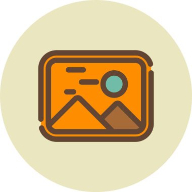 Benzersiz Kamera Vektörü Kabartma Simgesi