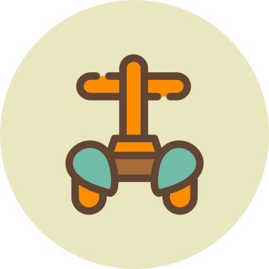 Bir bisiklet simgesinin vektör illüstrasyonu