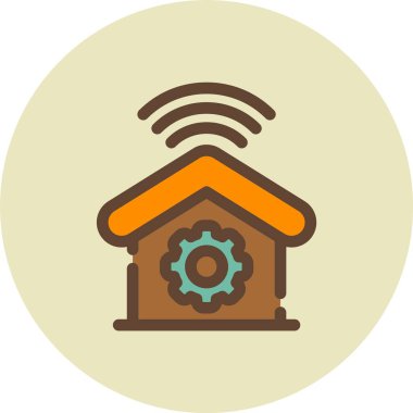 Ev simgesinin vektör illüstrasyonu