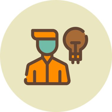 Benzersiz erkek vektör çizgisi simgesi