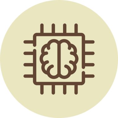 beyin ikonu vektör illüstrasyonu