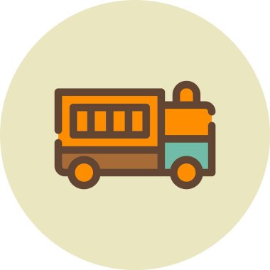 Otobüs. Web simgesi basit illüstrasyon