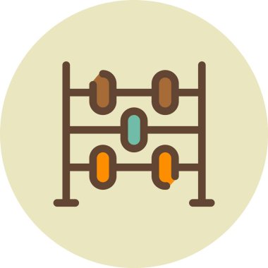 Abaküs. Web simgesi basit tasarım