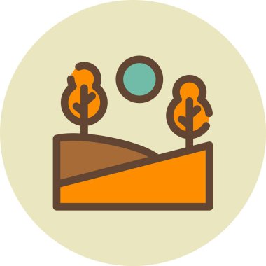 Eşsiz Ağaç Vektörü Kabartma Simgesi