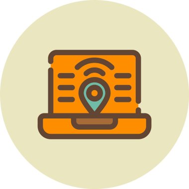 konum pin simgesi, vektör illüstrasyonu