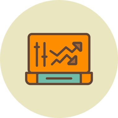 iş grafiği simgesi, vektör illüstrasyonu