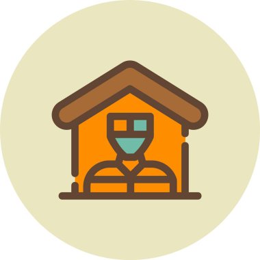 Gayrimenkul düz vektör simgesi