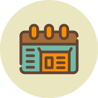 Takvim simgesi vektör illüstrasyonu