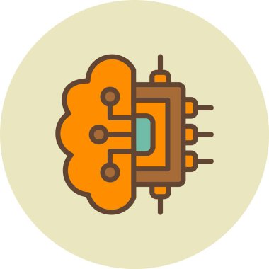 Bir çipin arka planının vektör çizimi