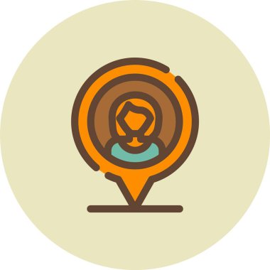 Vektör konumu simge illüstrasyonu