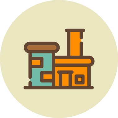 Modern yapı simgesinin vektör illüstrasyonu