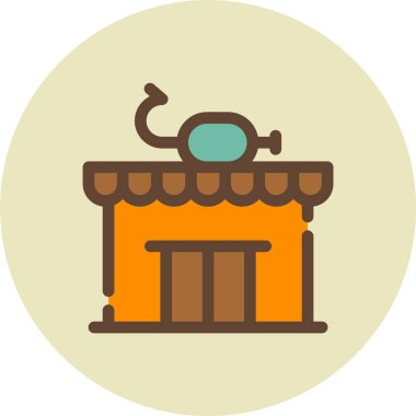 Kahve dükkanı. Web simgesi