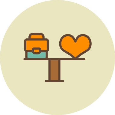 Kalp ikonu vektör illüstrasyonu