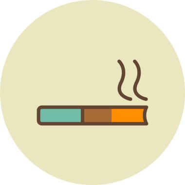 Bir sigara simgesinin vektör illüstrasyonu