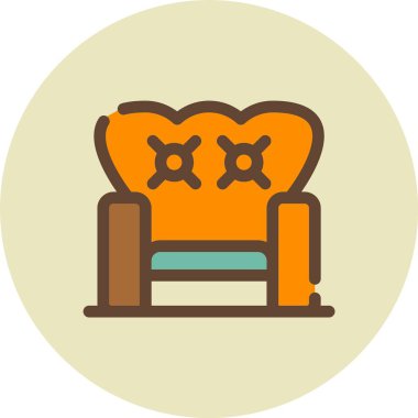 koltuk simgesi vektör illüstrasyonu