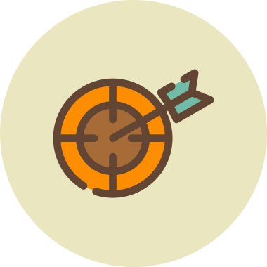 Hedef. Web simgesi basit illüstrasyon