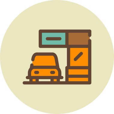 araba simgesi vektör illüstrasyonu