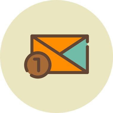 E-posta. Web simgesi basit illüstrasyon