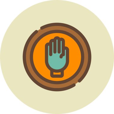 vektör el eldiveni simgesi