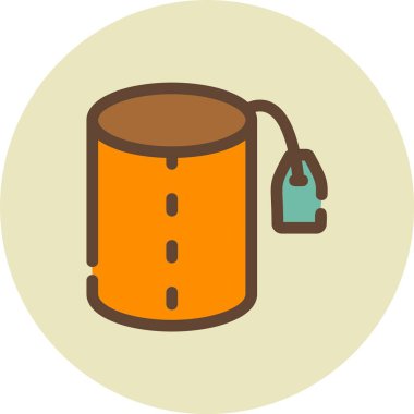 Bir varil simgesinin vektör illüstrasyonu