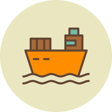 Tekne. Web simgesi basit illüstrasyon