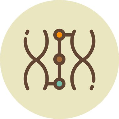 DNA molekül simgesinin vektör çizimi