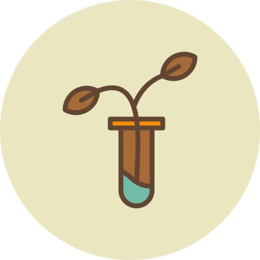 Bir bitki simgesinin vektör illüstrasyonu