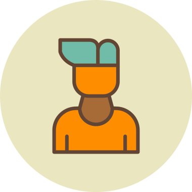 Bir insan simgesinin vektör illüstrasyonu