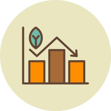 İş büyüme düz vektör simgesi