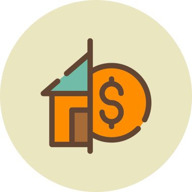 Emlak simgesi, vektör illüstrasyonu