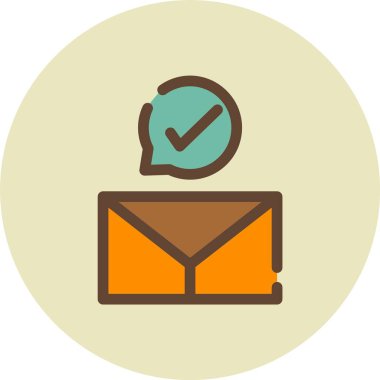 zarf e- posta düz vektör deseni