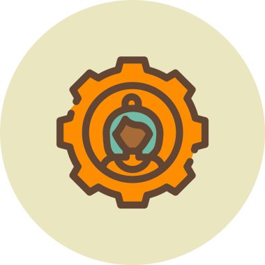 Eşsiz dişli vektör simgesi