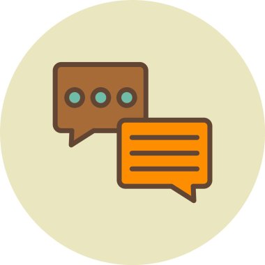Konuş. Web simgesi basit illüstrasyon