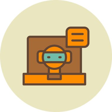 vektör robot ağ simgesi