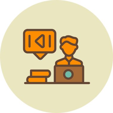 Video konferansı. Basit simge