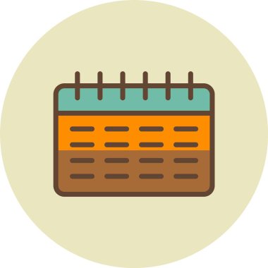 Takvim simgesinin vektör illüstrasyonu