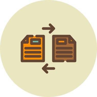 Belge. Web simgesi basit illüstrasyon