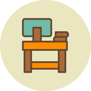 mobilya ikonu vektör illüstrasyonu