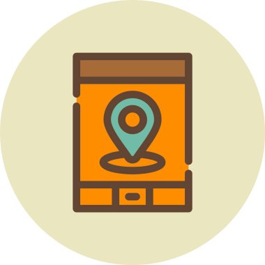 gps konum haritası simgesi