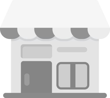 Mağaza alışveriş simgesi düz stil