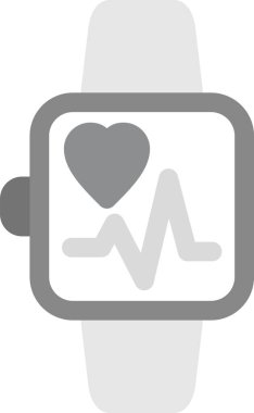 Smartwatch Simgesi, Basit Web Vektörü İllüstrasyonu